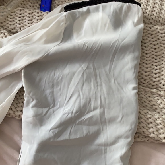 two tones sweater - grey wool and white silk - Picture 3 of 3